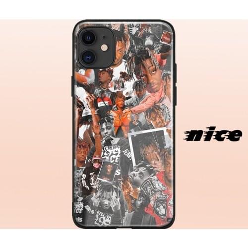 Juice Wrld Collage Aesthetic Glass Soft Silicone Phone Case FOR IPhone SE 6s 7 8 Plus X XR XS 11 12 Mini Pro Max Cover Shell