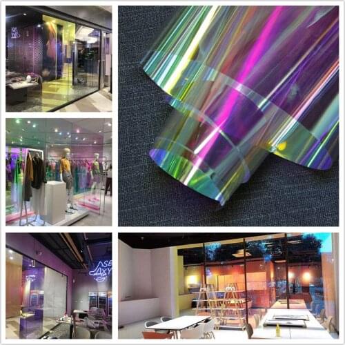 Sunice Chameleon Color One Way Window Film Rainbow Effect Iridescent Window Tint Decorative Self-Adhesive Glass Sticker