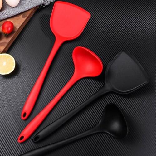Household Silicone spatula spoon integrated silicone cooking shovel food grade high temperature non-stick pan special spatula
