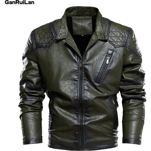 GANRUILAN Mens Biker Jackets