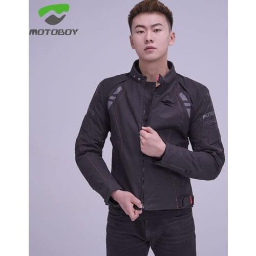 MOTOBOY Winter Mens Motorcycle Jacket Warm Liner Black Stylish Suit Detachable CE Protection Armor/ Motocross Accessories