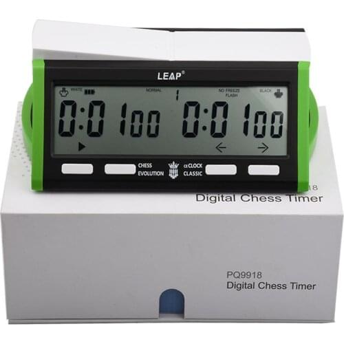 LEAP PQ9918 Digital Chess Clock with USB Charge Multifunctional Board Game Backgammon Set Count Up Down Chess Alarm Timer