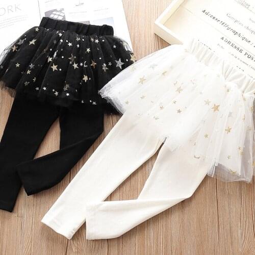 Girl Leggings 2019 Autumn New Toddler Girl Skirt-pants Baby Clothes Girls Mesh Patchwork Princess Legging Girls Tutu Skirt-pants