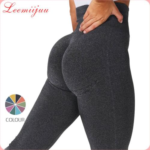 LEEMIIJUU High Waist Seamless Leggings Push Up pants Sport Fitness Running Yoga Pants High Waist Booty Gym Elasticity Legins