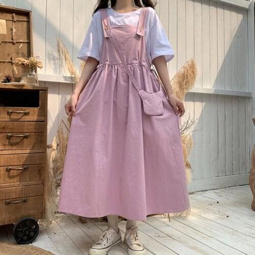 Summer WomenS Clothing Female Solid 2-Piece Set All-Match White Short-Sleeve T Shirt Kawaii Japanese Sweet Cute Sling Dress Y2k