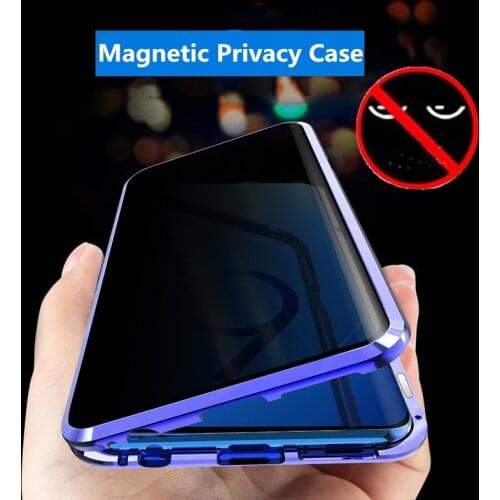 Anti Privacy Magnetic Case for Samsung Galaxy S9 S8 Plus S20FE S10 Note 20 10 9 8 S21 Ultra A51 A71 360 Protective Magnet Cover