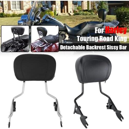 Motorcycle Detachable Backrest Sissy Bar For Harley Touring Road King Street Glide Electra Glide FLHR FLHT FLHX 2009-2017 2018