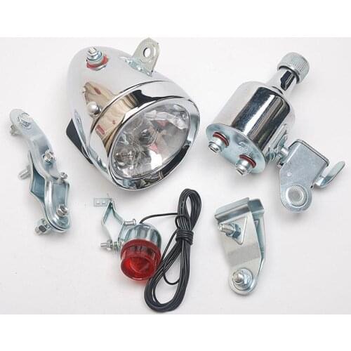 12V 6W Motorized Bike Bicycle Friction Dynamo Generator Head Tail Light Accessories