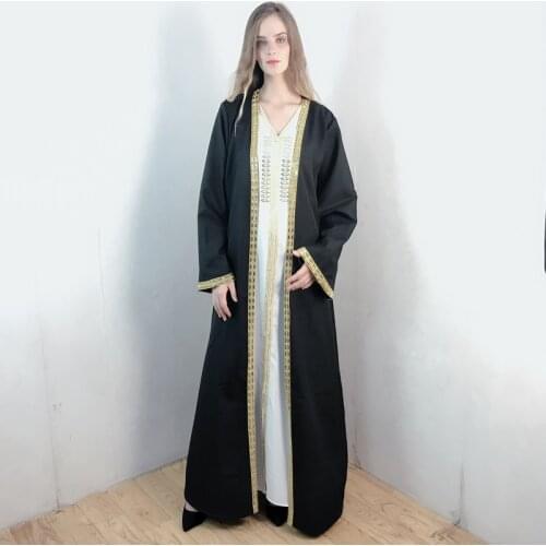 Muslim cardigan burj, Dubai, Middle East, Turkish plaid loose dress