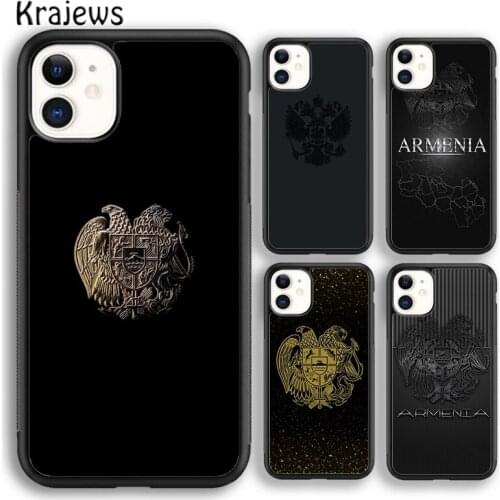 Krajews Armenia coat of arms Flag soft Phone Case Cover For iPhone 5s SE 2020 6s 7 8 plus X XS XR 11 12 mini pro max coque Shell