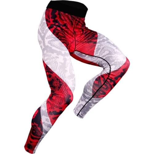 2021 New Fitness Bodybuilding Feet Slim Quick-drying Trousers Fitness Compression Men Gym Yoga Running Pants Tights