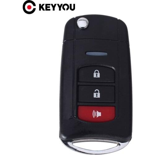 KEYYOU 10X New Replacement Car Key Case Car-styling 3 Buttons Modified Flip Folding Remote Key Shell Case For Toyota