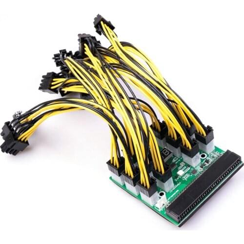 Power Conversion Board ,12 Ports Server Power Conversion Board 12Pcs 6Pin Power Cord with Toggle Switch