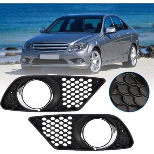 Car Bumper Fog Light Grille for Mercedes-Benz C-Class W204 2007 2008 2009 2010 2011-2013 A2048850353