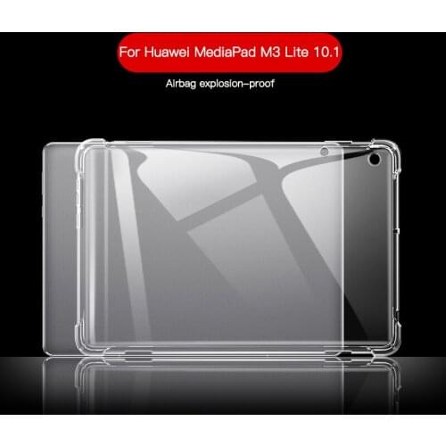 Shockproof Cover For HUAWEI MediaPad M3 Lite M3lite 10 10.1'' BAH-W09/AL00 Case TPU Silicon Transparent Cover Coque Fundas