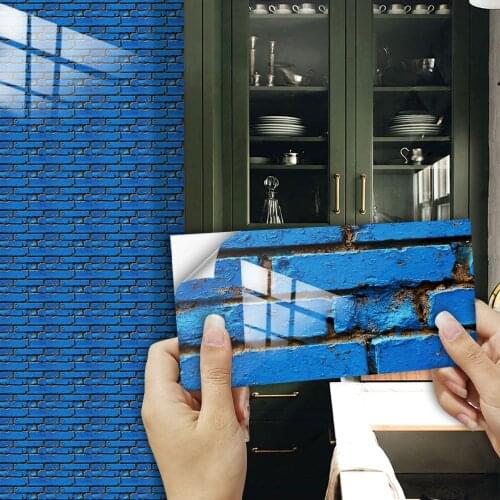 Gray & Purple Red Flat Marble Texture Embossing Tiles Wall Sticker Kitchen Oil-Proof Bathroom Waterproof Peel & Stick Wallpaper