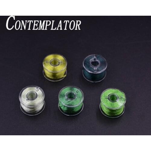CONTEMPLATOR 5pcs Greenish Color Fly Tying Thread 120Denier high break force spool thread