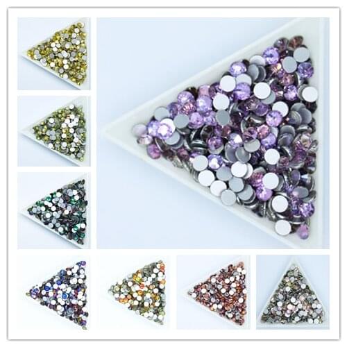 2021 New Purple Velvet Super Bright SS3~SS30 Crystal Non Hotfix Nail Art Rhinestone Glass Strass 3D Nail Art Decoration Garment