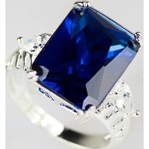 YaYI Fashion Women Jewelry Ring 5.2CT Zircon CZ Silver Color Engagement Rings wedding Rings Party Rings Gift