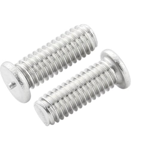 16pcs M8 aluminum screw bolt thread stud spot welding screws bolts AL alloy flat head nail column nail 12mm-25mm Long