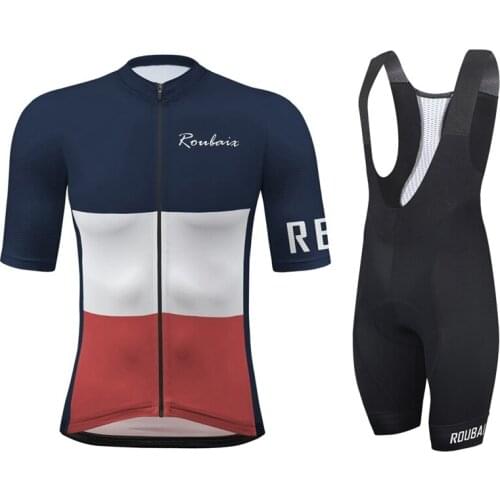 2022 Summer Pro Team Roubaix Mens Cycling Kits Sport MTB Bicycle Bike Road Riding Short Sleeve Jersey and Bib Shorts