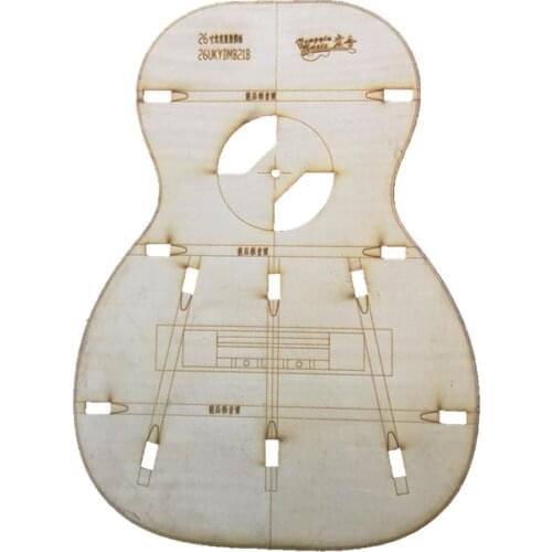 26" Unfinished Wood Ukulele Guitar Body Template for Luthier DIY Accessories