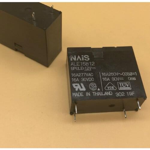 5pcs Brand new original ALE15B12 12V Universal relay 12V 4-pin normally open 16A