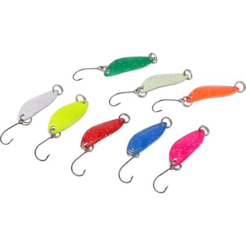 8 Pieces Metal Fishing Lure Fishing Spoon Lure Durable to Use Hard Baits