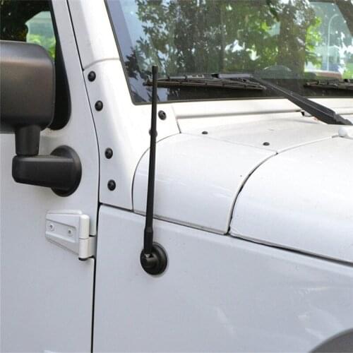 New 13" AM FM Radio Antenna Reflex High Quality Secure Sturdy Replace Fit For Jeep Wrangler JK JL 2007-2018 Rugged Ridge#296862