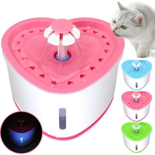 Cat Water Fountain Large Dog Drinking Bowl Pet USB Automatic Water Dispenser Super Quiet Drinker Auto Feeder 2L Capacity