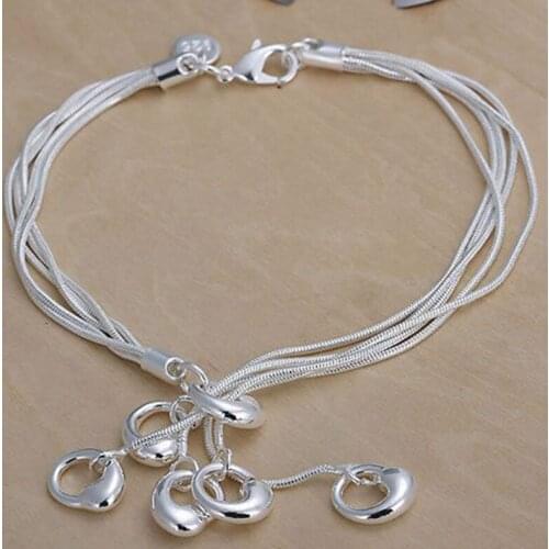 Free Shipping Wholesale silver bracelet, 925 fashion silver plated jewelry Tai Chi Pendant Bracelet /LTFHVFCI CTAMKFKU