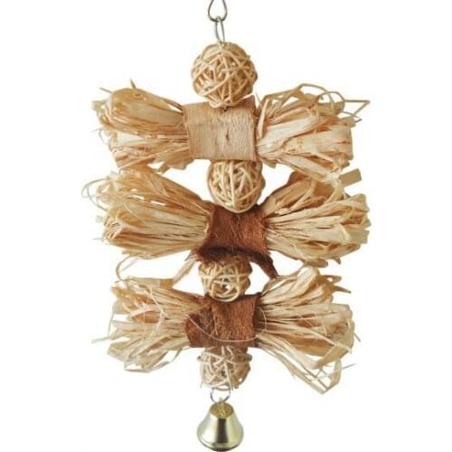 Large, medium and small parrot supplies Raffia loofah Vine Bal nibbling toy