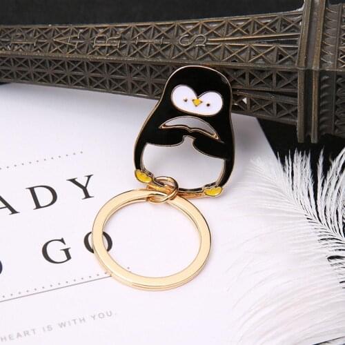 Polar Bear Penguin Rose Flower Pendant Keychain Key Ring Holder Bag Phone Decor hot