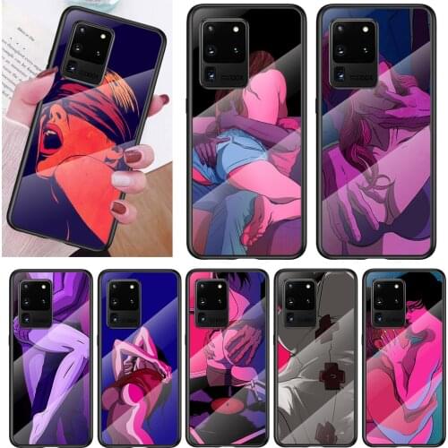 Tempered Glass Cover Hot Pink Girls For Samsung Note 20 Ultra Note 10 Lite Plus 5G Note 8 Note 9 Phone Case
