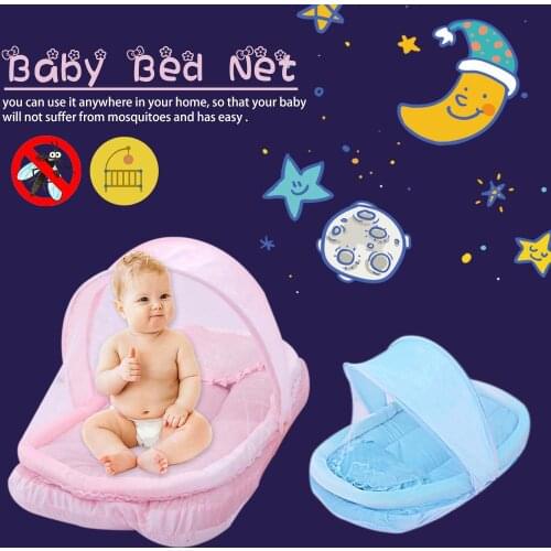 Baby Folding Mosquito Net Baby Mosquito Net Golden Wool Breathable Children Folding Net Crib Stand Mosquito Net Bed Lining