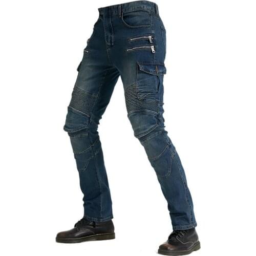 Jeans Casual Knee Pads Motorcycle Trousers Denim Blue Trousers Motorcycle Advanced Black Denim Trousers