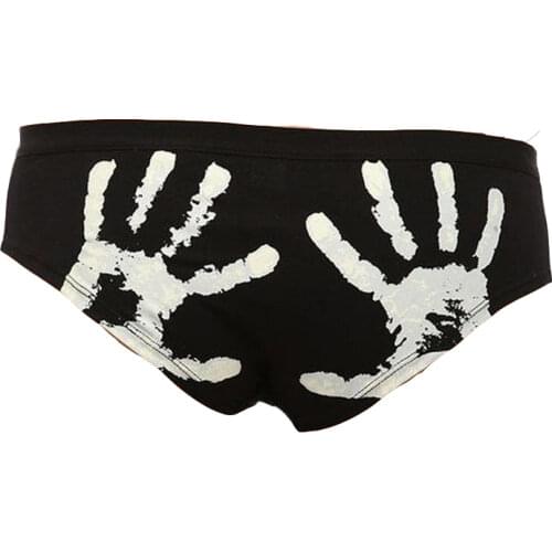 Intimates Sexy Underwear Women Hot Skeleton Print Knickers Black Sexy Linegrie Briefs Panty Comfortable intimate Women Underwear