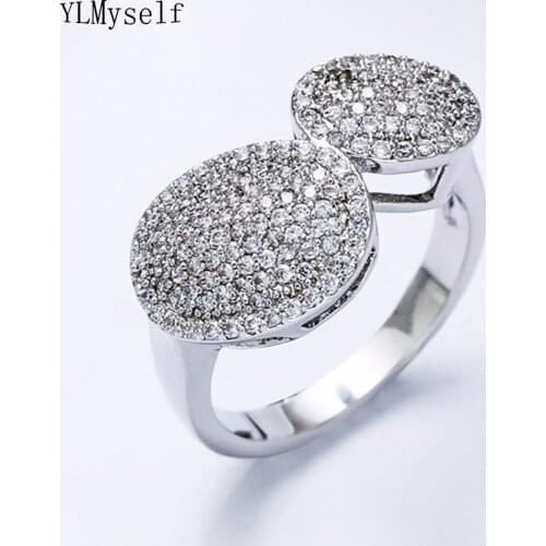 2021 Shiny Elegant Stones Ring Work Fine Top Jewelry High Quality Oval Shape Brass Trendy Jewellery Crystal Rings For Women