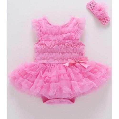 DOLLMAI reborn baby dolls girl clothes pink bowknot round collar yarn dress with flower headband for 50-57cm dolls accessories