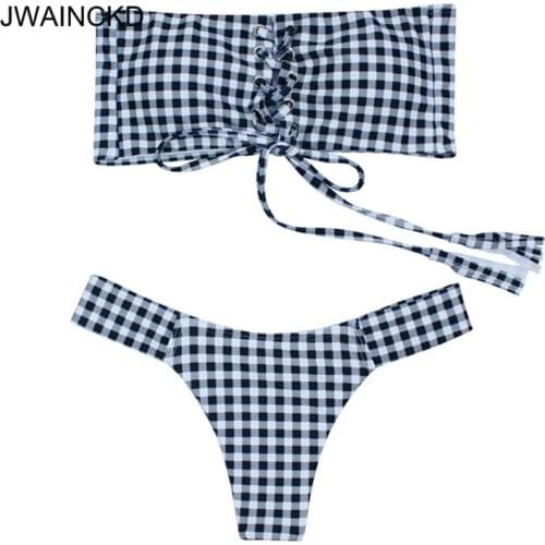 2018 new Sexy Low Waist 2 Pieces Bikini Pleat Lattice Off Shoulder Bow Swimming Suit Fresh Swimwear Women Swimsuit Girl Biquini