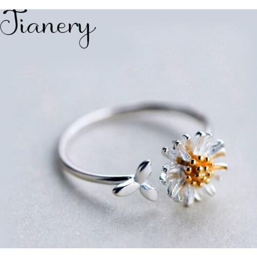 Summer Beach Vacation Large Daisy Flower Rings For Women Men Charm Male Gothic Jewelry Drop Shipping 2021