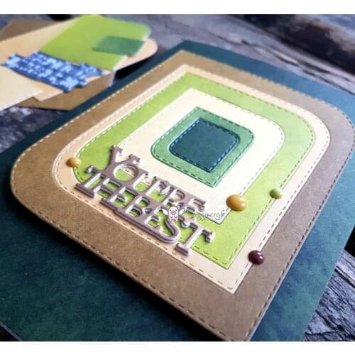 Mmao Crafts Metal Steel Cutting Dies you're the best letters Stencil For DIY Scrapbooking Paper/photo Cards Embossing Dies