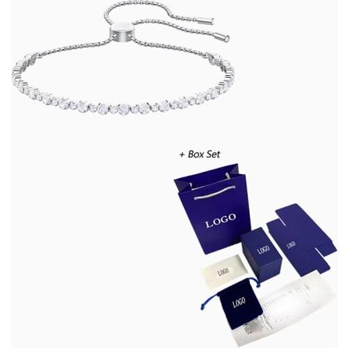 Fashion Jewelry SWA New SUBTLE Bracelet Beautiful Silver Crystal Slider Bracelet Female Romantic Jewelry Gift