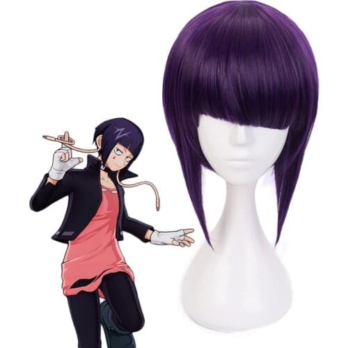 My Hero Academia Kyoka Jiro Dark Purple Short Wig Cosplay Costume Boku No Hero Academia Heat Resistant Hair Jirou Kyouka Wigs