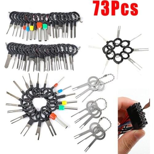 73PCS Terminal Ejector Kit Tools Wire Connector Extractor Automotive Terminal Wire Terminal Removal Tool Car Pin Kit