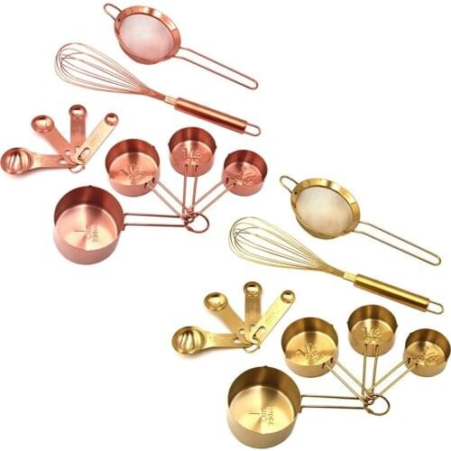 10 Piece Baking Tools Set Cooking And Baking Utensil Set Stainless Steel Measuring Cups Measuring Spoons Sets