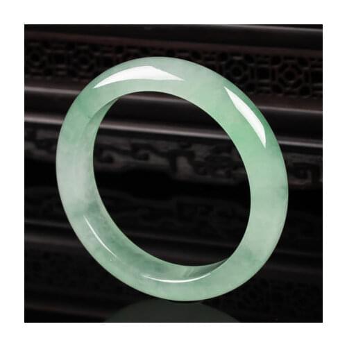 Natural Burmese Jadeite Light Color 54-64mm Bracelet Elegant Princess Jewelry Gift for Mom and Girlfriend
