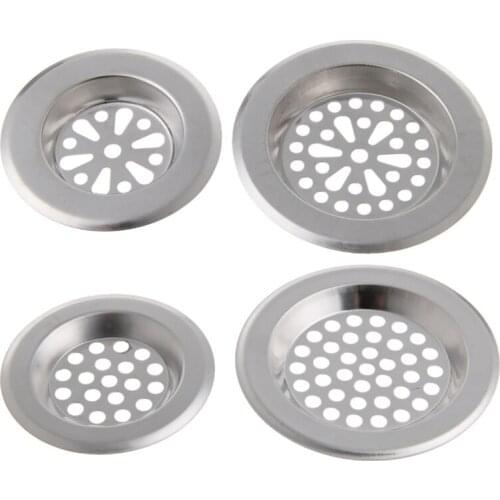 Stainless Steel Mesh Sink Strainer Kitchen Bath Hair Catcher Trap Drain Filter
