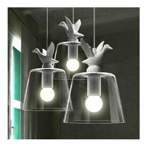 Pendant lighting glass shades American European retro pendant lamp Duck pendant lights for restaurants Bedroom Duck