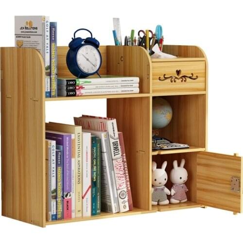 Simple Bookshelf On Desk Shelf Childrens Desktop Small Bookshelf Students Bookshelf High School Students School-used Artifact